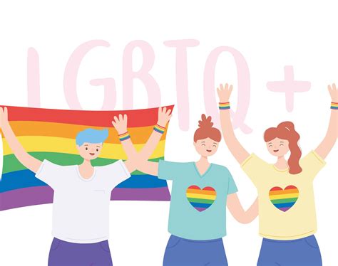 Lgbtq Community For Pride Parade And Celebration Vector Art At