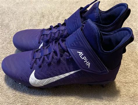 Nike Alpha Menace Pro 2 Mid Football Cleats Purple Aq3209 500 Size