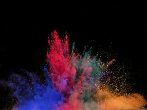 Wallpaper Color Explosion Powders Blast Desktop Wallpaper Hd Image