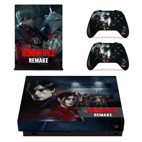 Resident Evil 2 Remake Decal Skin Sticker For Xbox One X Console And