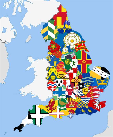 I'm a mapper from skåne and upload once a week at least. A Map of the English Counties and their Flags : vexillology