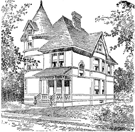 Victorian Homes Coloring Pages For Adults Victorian House Coloring