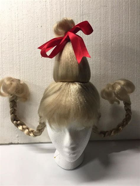 Cindy Lou Who Grinch Girl Costume Wig Whoville Adult New Cosplay