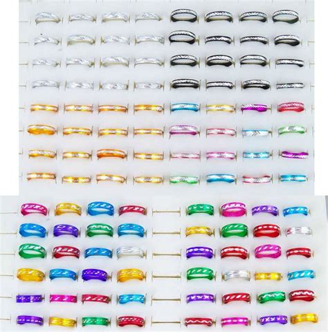 6style Aluminum Rings Mixed Fashion Jewelry Ring 1200pcs Lots In Rings