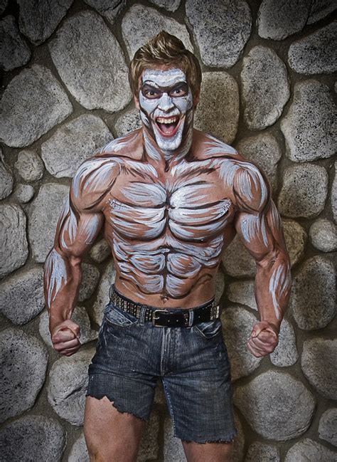 Muscle Man Body Painting Body Painting Men Body Art Painting