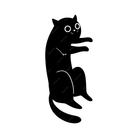 Premium Vector Black Cat Illustration