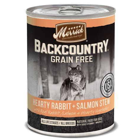 The zignature trout and salmon dog food is made from only the highest quality of ingredients with the fish being caught from the northwestern united states. Merrick Backcountry Grain Free Hearty Salmon Stew Canned ...