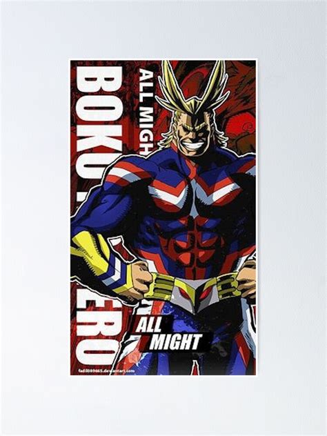 My Hero Academia All Might Poster For Sale By Theadrienc Redbubble