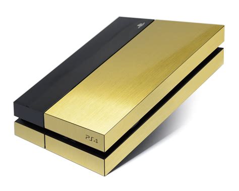 Playstation 4 Ps4 Gold Real Metal Skin Cover Easyskinz