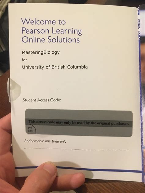 Free MasteringBiology student access code : r/UBC