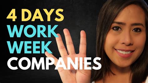 These 4 Day Work Week Companies Give You The Best Work Life Balance