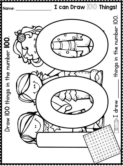 100 Day Coloring Page Coloring Pages