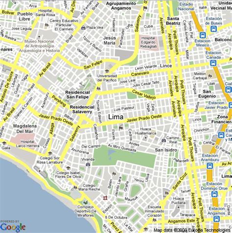 Lima Map And Lima Satellite Image