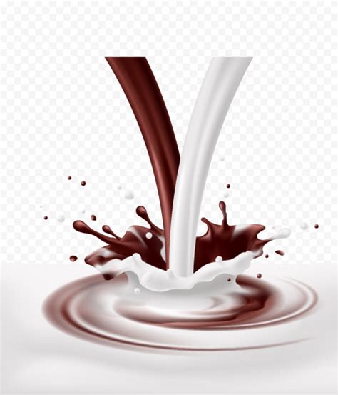 HD Splash Of Chocolate And Milk PNG Citypng