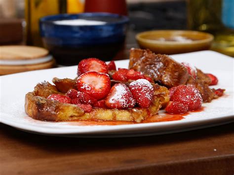 Creme Brulee French Toast With Drunken Strawberries Recipe Creme
