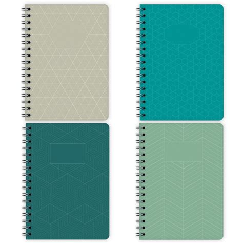 Set Of 4 Notebooks A6 Geometric Patterns Organizer Etsy