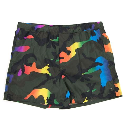 Valentino Camouflage Print Swim Shorts Multi Onu