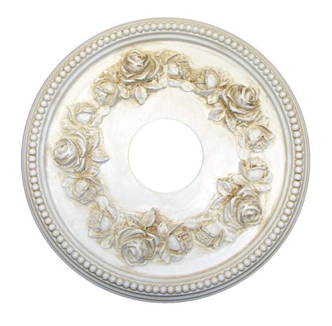 Check out our ceiling medallion selection for the very best in unique or custom, handmade pieces from our chandeliers shops. Shabby Rose Ceiling Medallion in Antique White by I Lite 4 U
