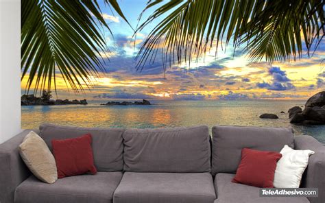 Wall Mural Sunset Beach