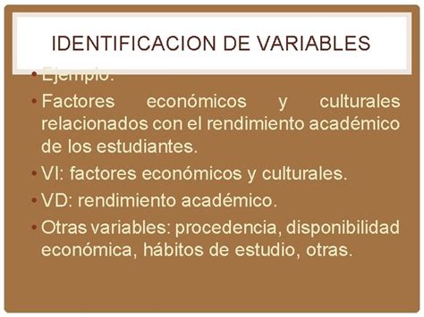 Variables Metodologia De La Investigacion Educativa I Variable