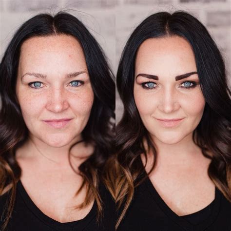 Beautiful Brunette Before And After Highlight And Contour Makeover
