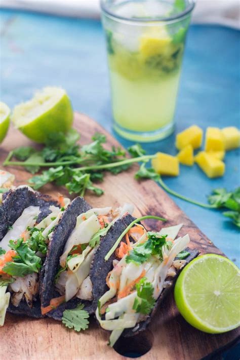 When lime and cilantro come together with fish, a mouthful of exquisite flavour is born. Serve these mango mojitos and Cuban fish tacos at your ...