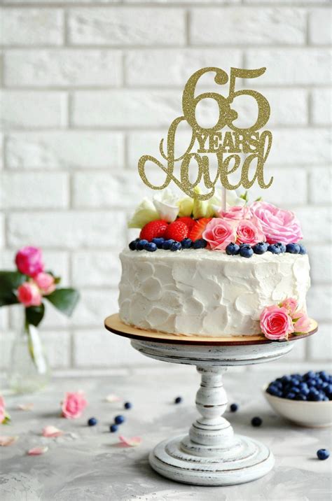 Happy 65th Birthday Cake Topper