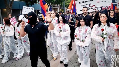 Armenians Americans Protest Azerbaijani Aggression Youtube