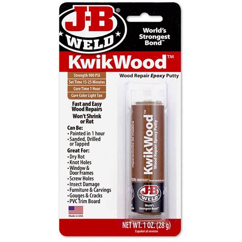 J B Weld Kwikwood Epoxy Putty Stick 1 Oz Case Of 6 8257h 6 The Home