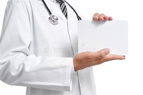 Doctor Showing A Blank Signboard Stock Photo Image Of Nursing