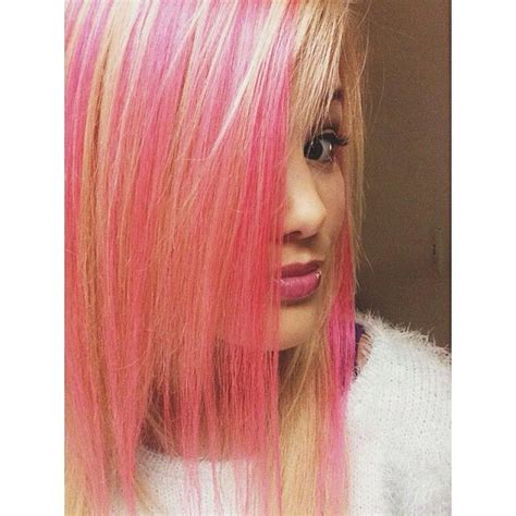 Pink Over Blonde Hair
