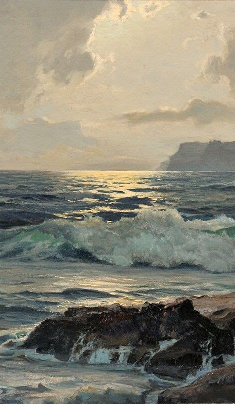 Frederick Judd Waugh American 1861 1940 ~ Sunset At Sea Détail