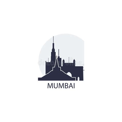 Mumbai City Skyline Vector Logo Icon Stock Vector Illustration Of