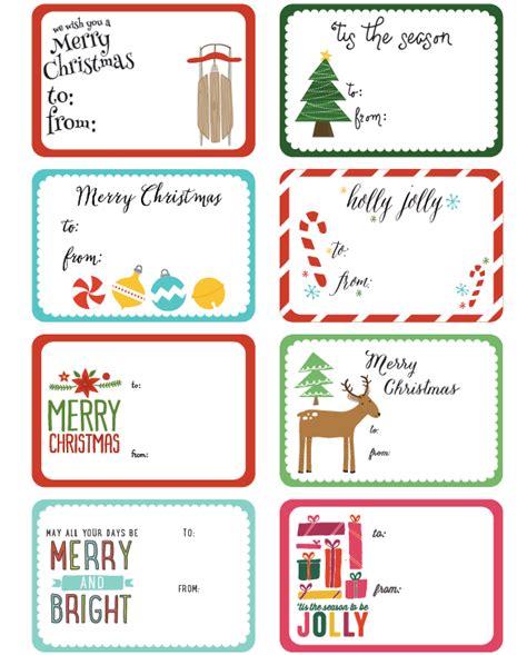 Free Printable Christmas Label Templates
