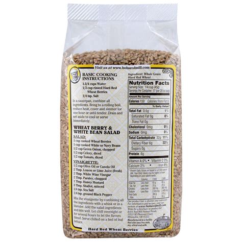 Bobs Red Mill Hard Red Spring Wheat Berries 32 Oz 907 G Iherb