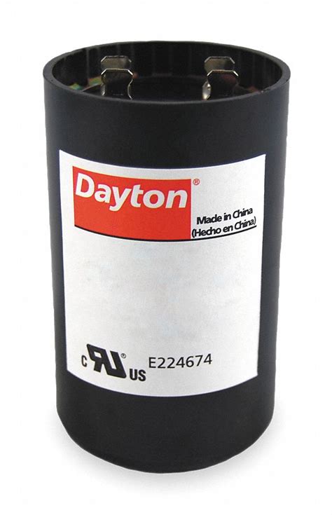 Dayton Motor Start Capacitor 220 To 250v Ac 233 280 Round 4 38 In