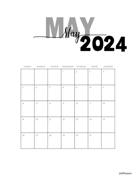 Cute Printable May 2024 Calendar Printable Templates Free