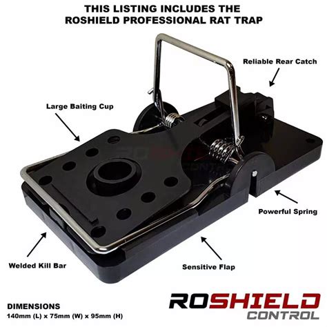 Roshield Professional Rat Traps Pack Of 2 Roshield
