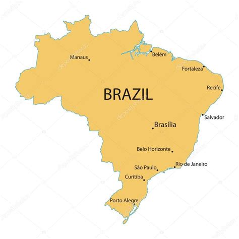 Seterra testet spielerisch erdkundekenntnisse rund um städte, länder und kontinente. Karte von Brasilien mit Angabe der größten Städte ...