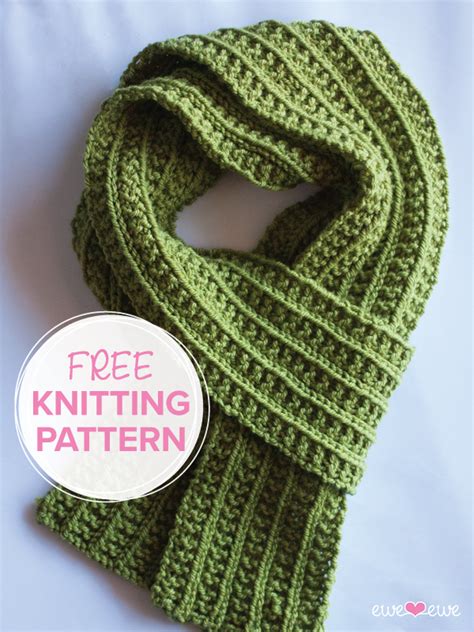 Wainscot Scarf Free One Row Knitting Pattern Knitting Patterns Free