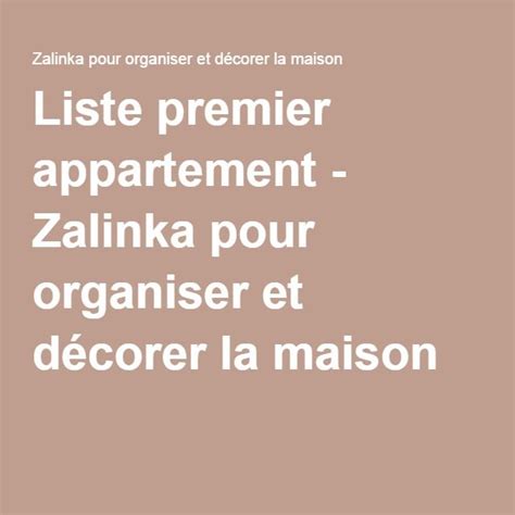 Check spelling or type a new query. Liste premier appartement (avec images) | Premier ...