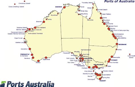 Australian Ports At A Glance Source Ports Australia 2017 Download