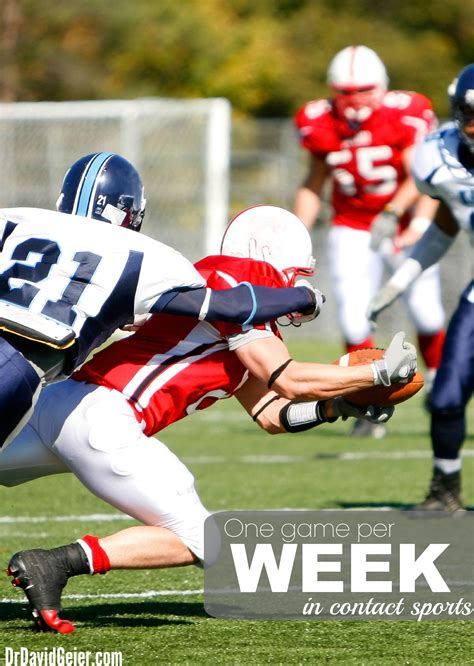 Avoid More Than One Game Per Week In Collision Sports Dr David Geier