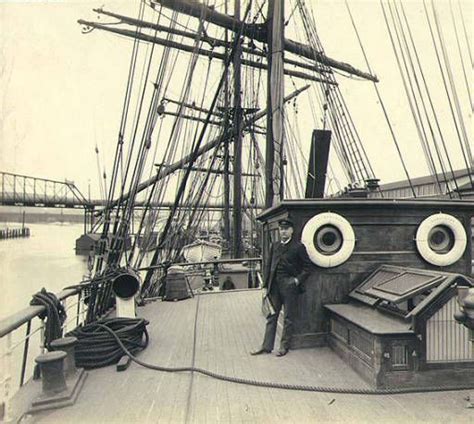 Deck Of The Three Masted British Sailing Vessel Glenelvan At Anchor