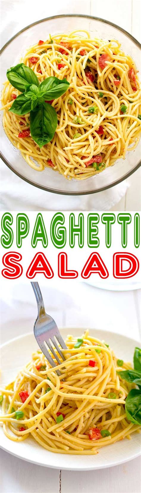 Maybe you would like to learn more about one of these? Cold spaghetti salad with Italian dressing and a little ...