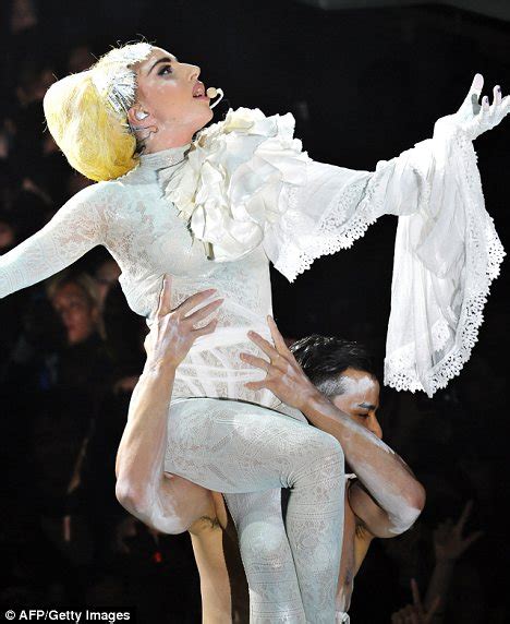 Lady Gaga Shows Off Doily Inspired Outfit At Hiv Concert In Tokyo