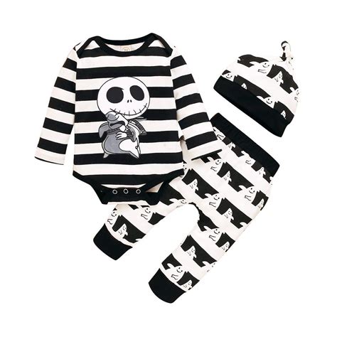 The Jack Skellington Striped Set For Baby Girl Or Boys Halloween It