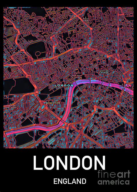 London City Map Digital Art By Helge Art Gallery Fine Art America