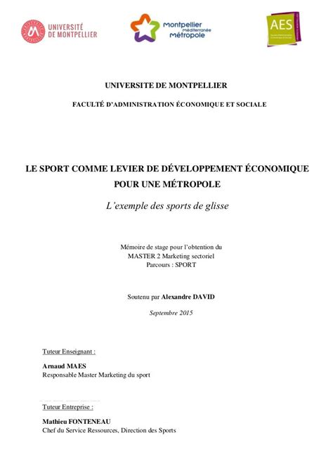 Extrait Mémoire Master Ii Ufr Aes Montpellier 2015