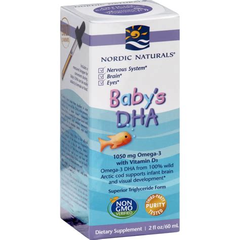 Nordic Naturals Babys Dha With Vitamin D3 Shop Vitamins A Z At H E B